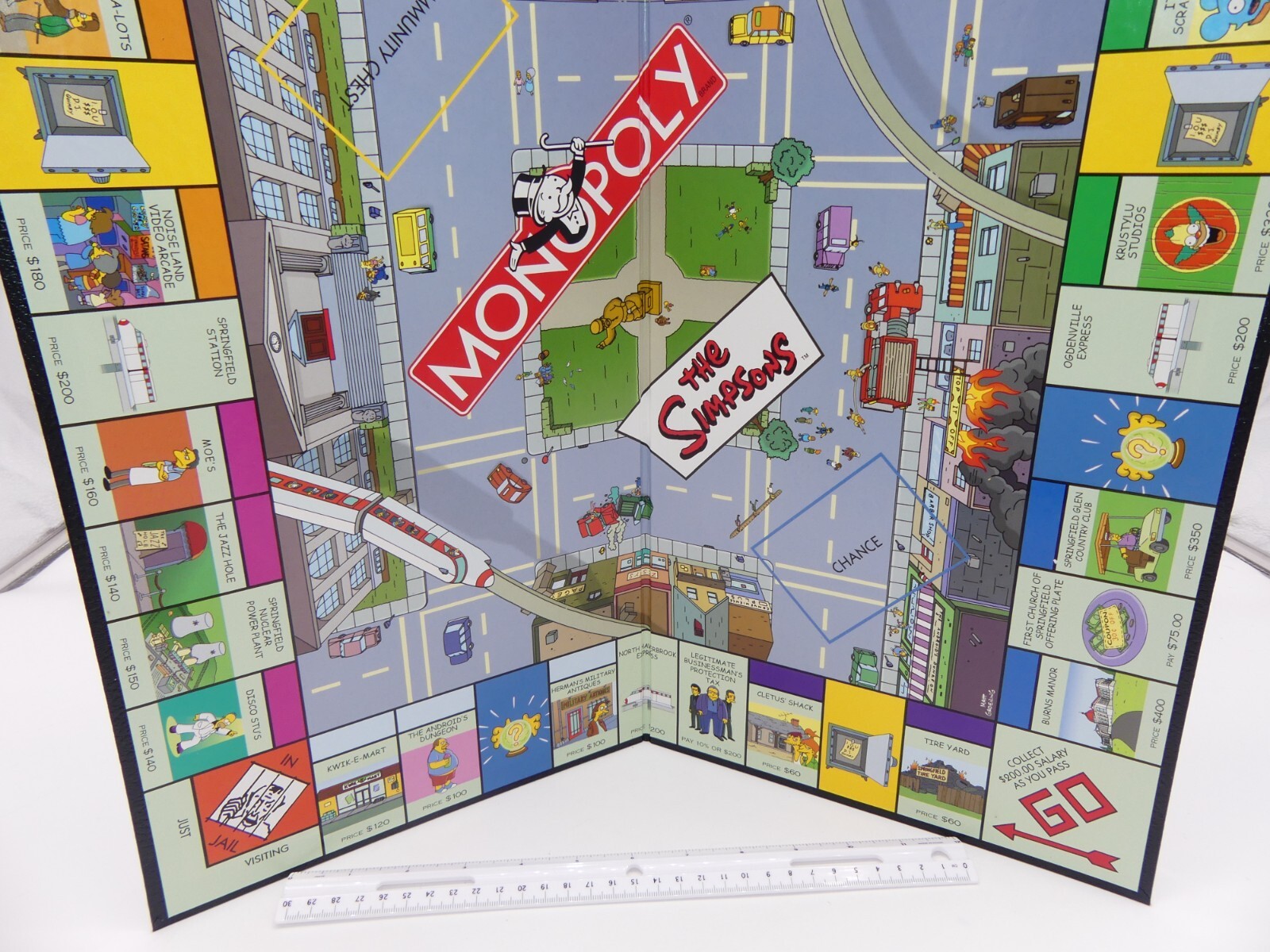 2000 Monopoly The Simpsons Board Game Replacement Board Part Only