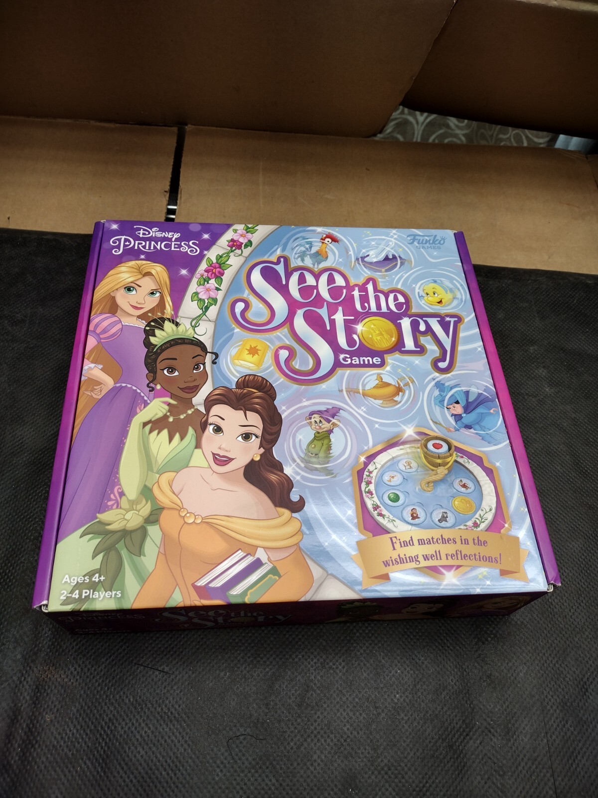 DISNEY PRINCESS SEE THE STORY GAME-FIND MATCHES IN THE WISHING WELL REFLECTIONS!