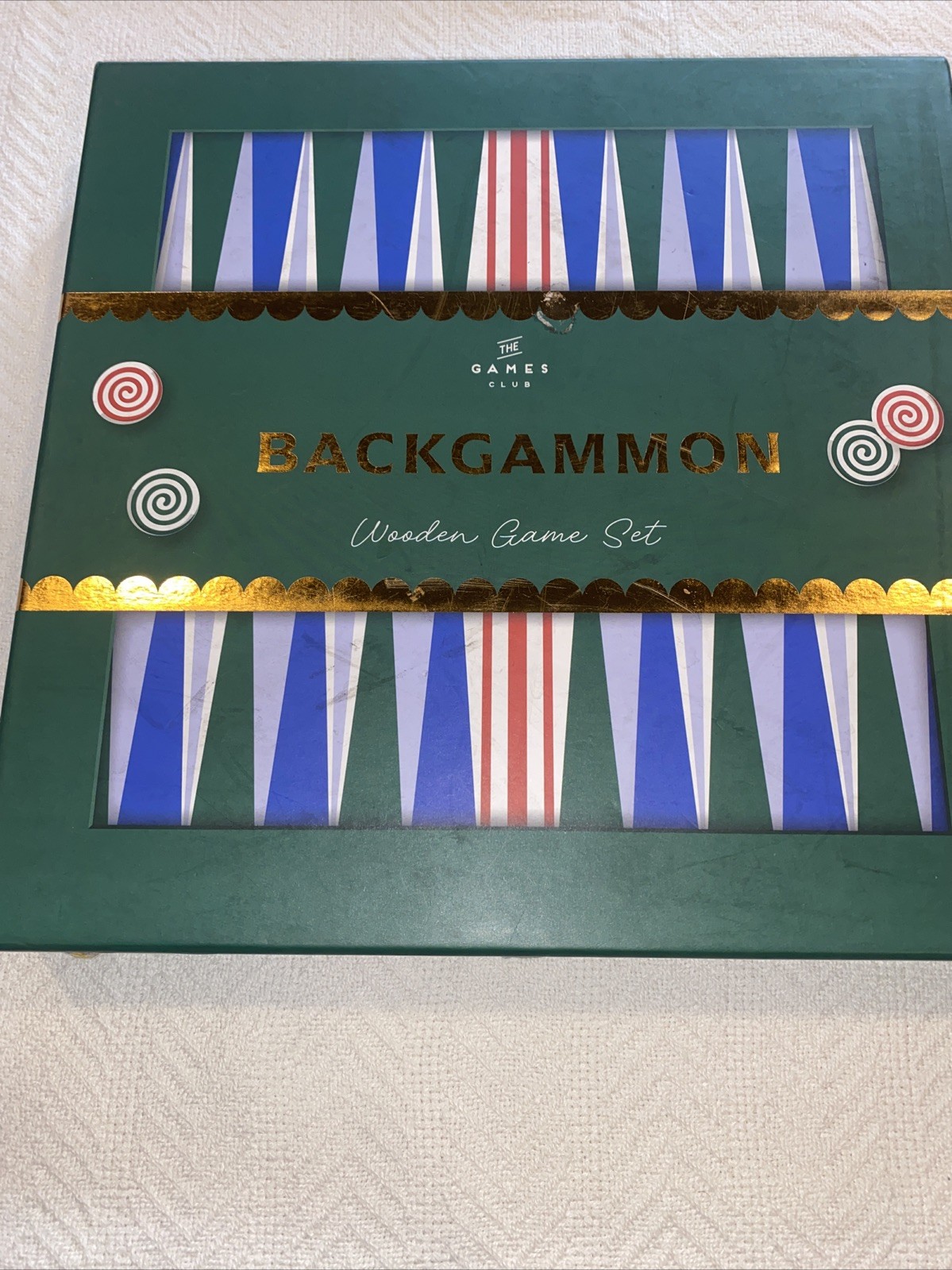 The Games Club Backgammon Wooden Game Set New in Box Professor Puzzle 8 + years