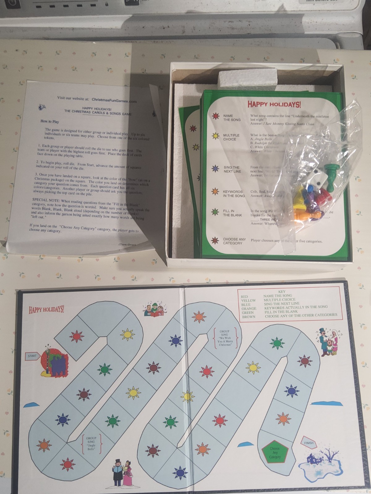 Happy Holidays! The Christmas Carols & Songs Board Game Trivia Lyrics