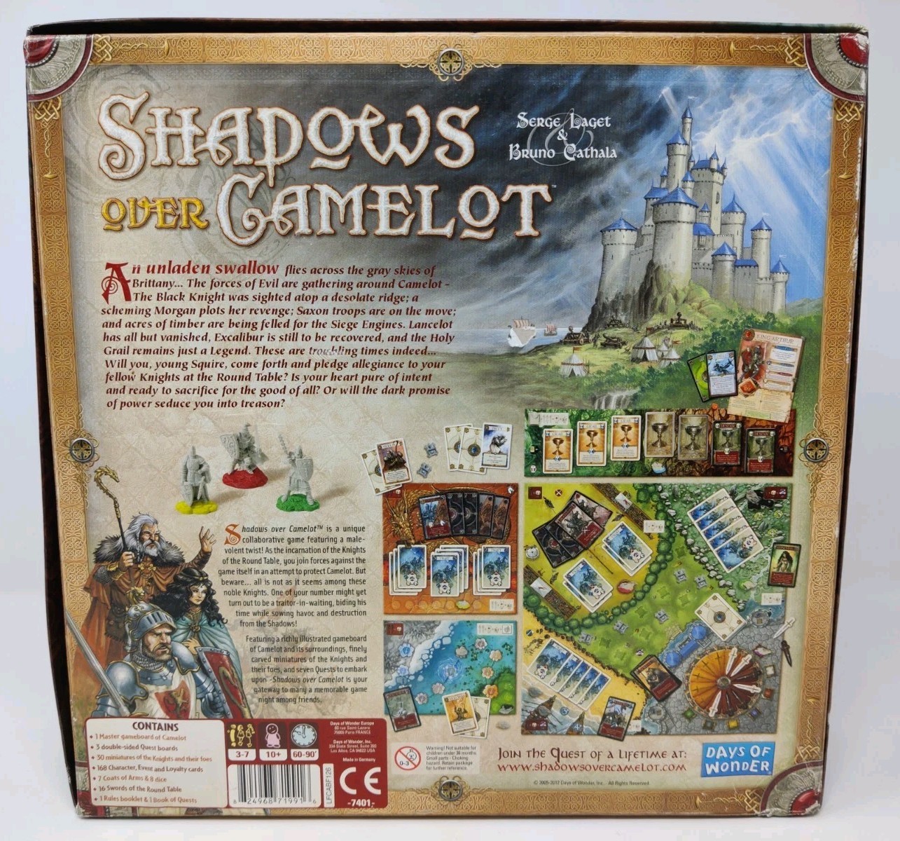 Shadows Over Camelot, Days of Wonder, Excalibur Camelot Board Game, Complete