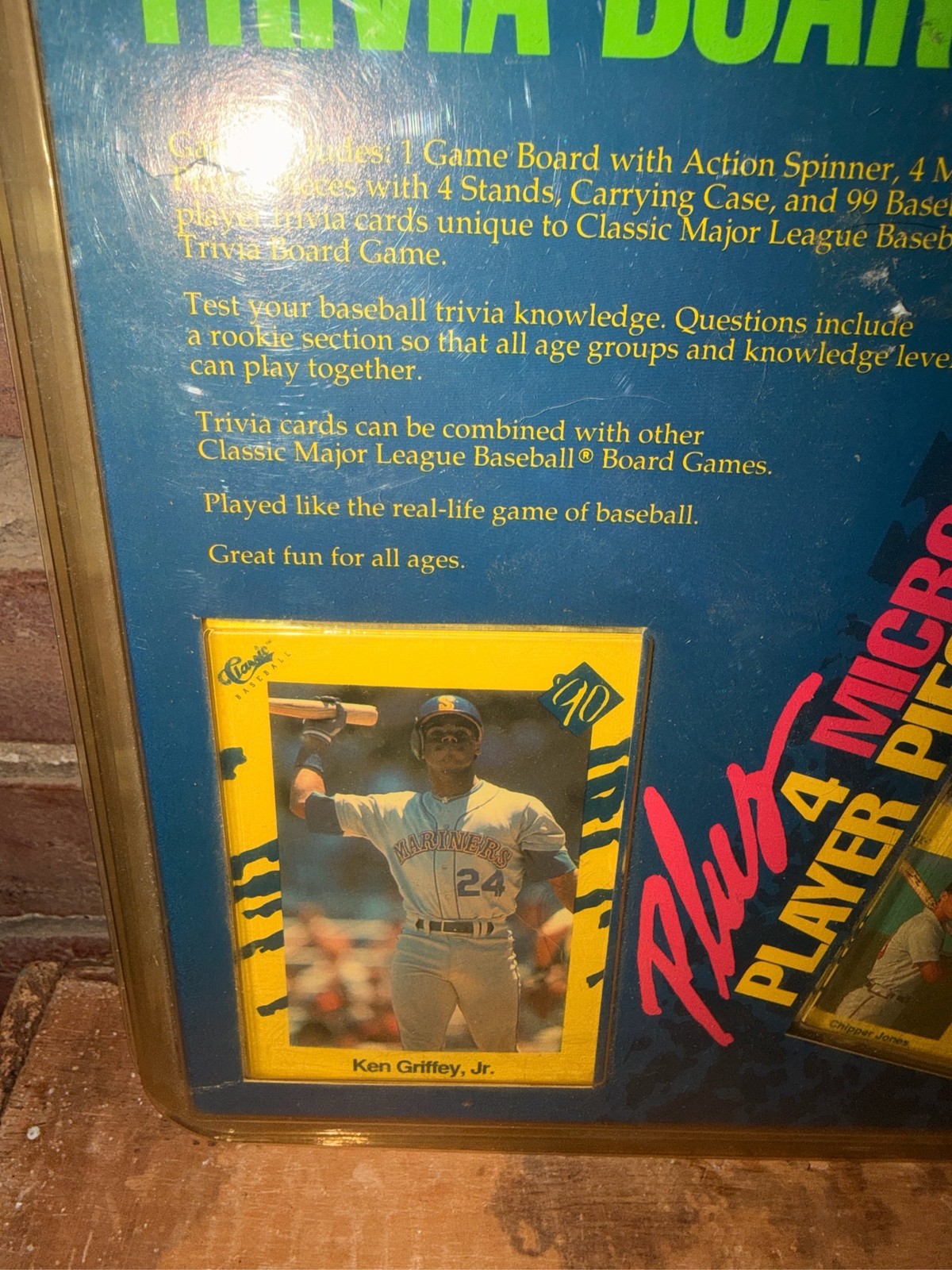 1990 Classic MLB Baseball Trivia Board Game Ken Griffey Jr. Unopened