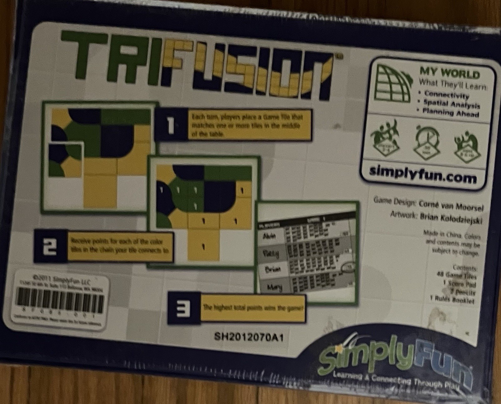 BRAND NEW Simply Fun Trifusion Game Pattern Recognition & Problem Solving