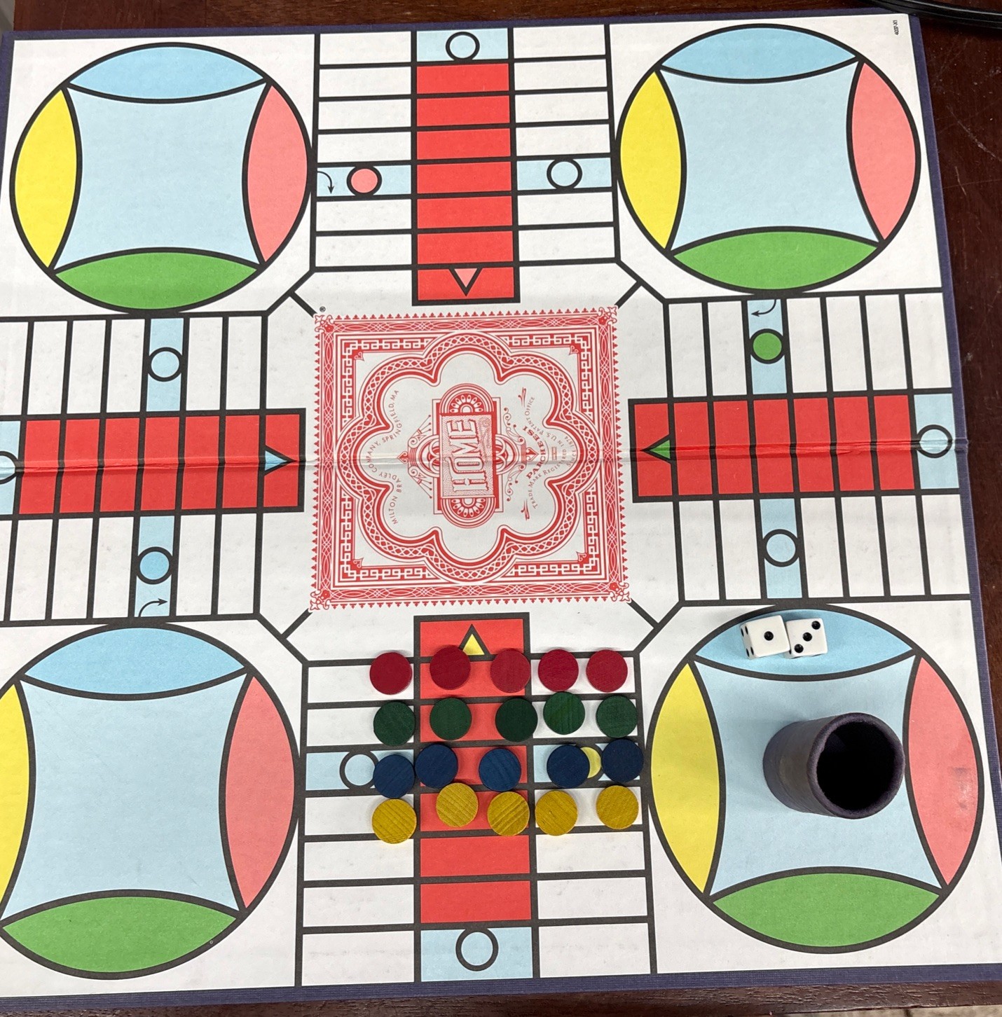 Milton Bradley Parcheesi Board Game 2-4 Players (4037)