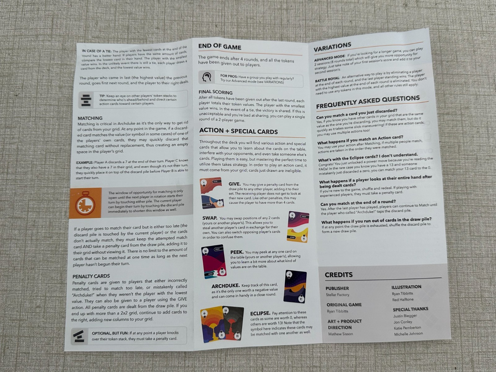 Archduke: A Fast-paced Game of Strategy, Memory, &Sabotage Stellar Factory 2020