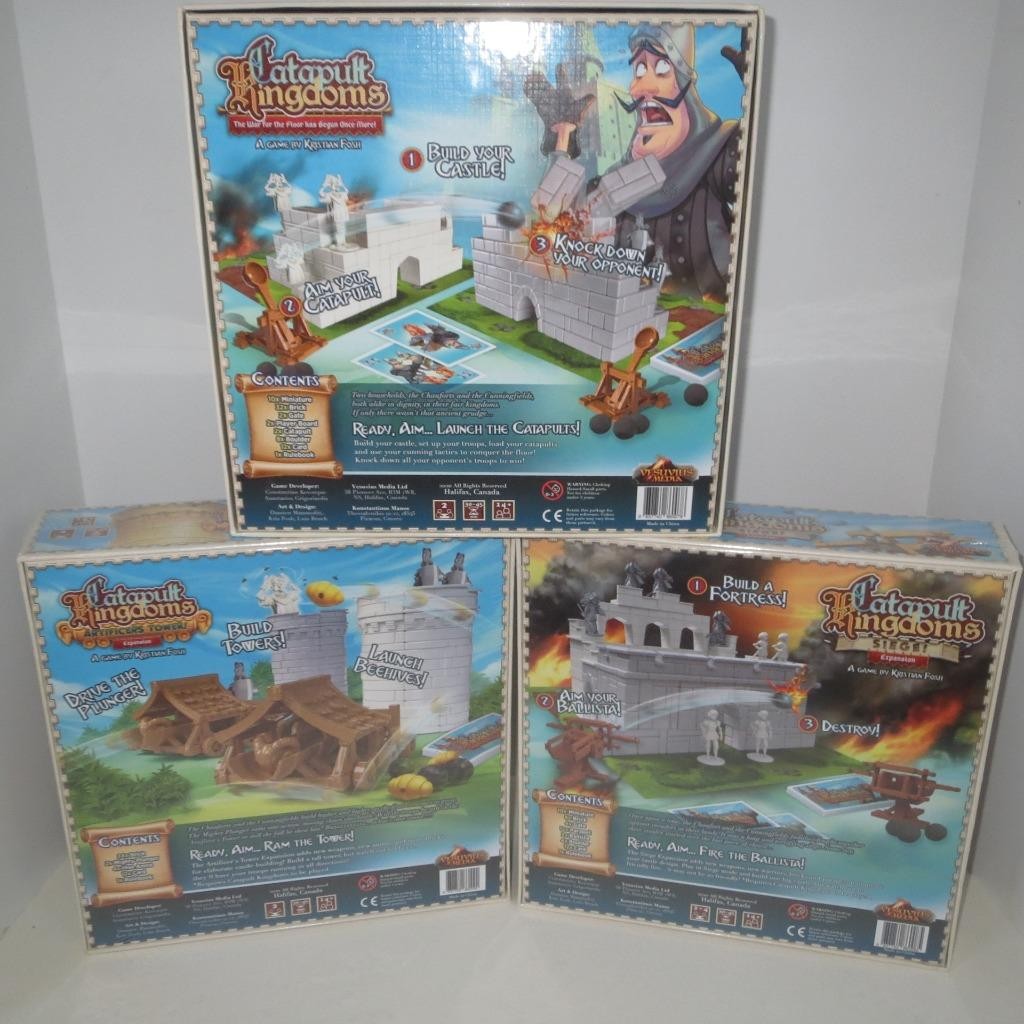 Catapult Kingdoms Board Game KICKSTARTER Bundle Siege Artificers Tower Expansion