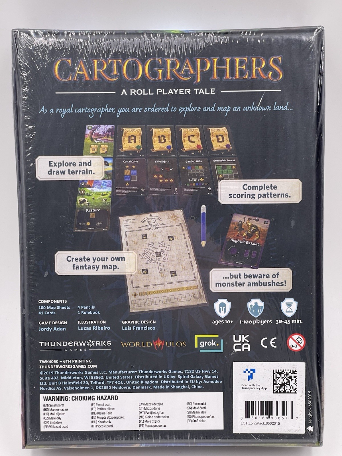 Jordy Adan Cartographers A Roll Player Tale Board Game New Sealed
