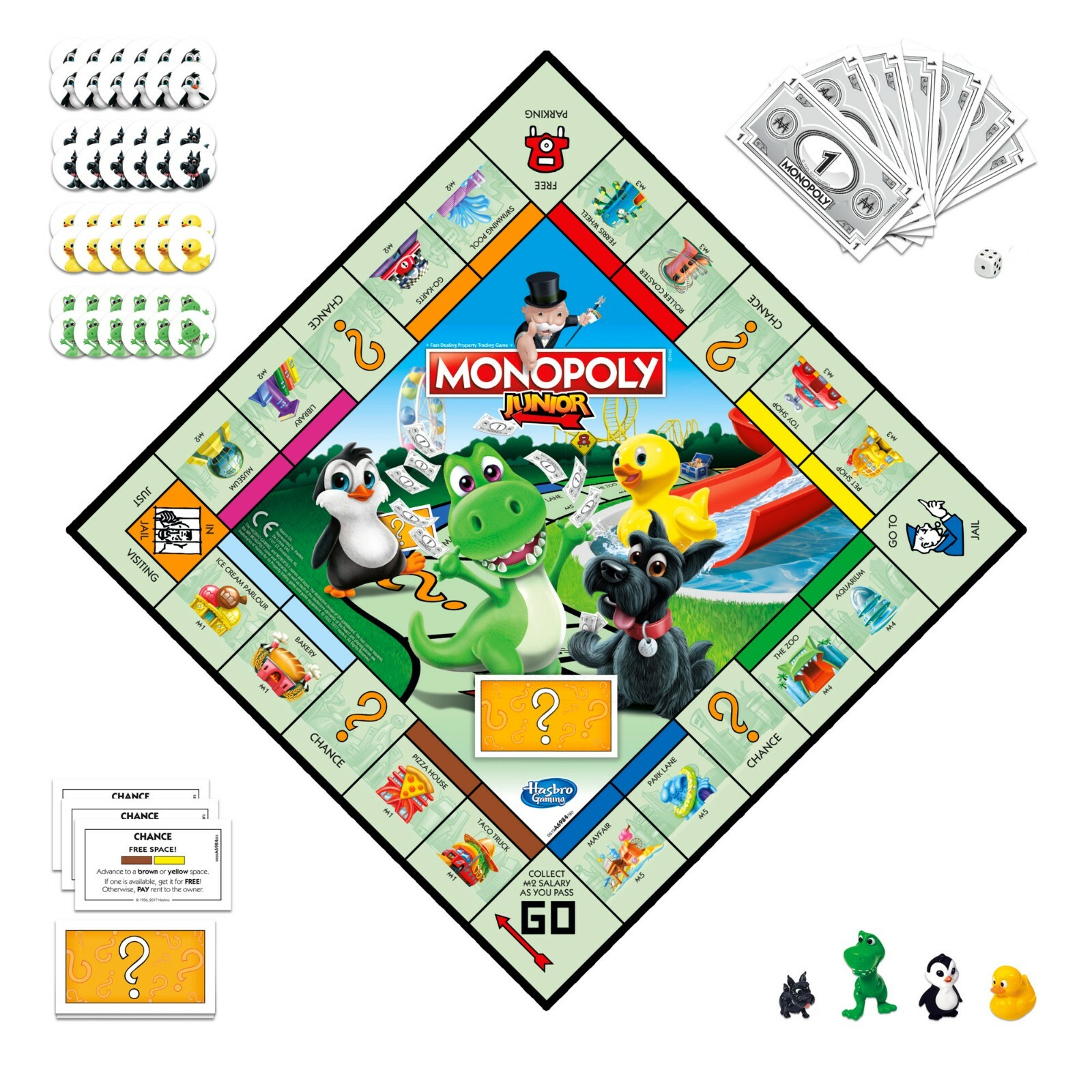 Monopoly Junior Game for 2 to 4 Players, Board Game for Kids Ages 5 and Up New