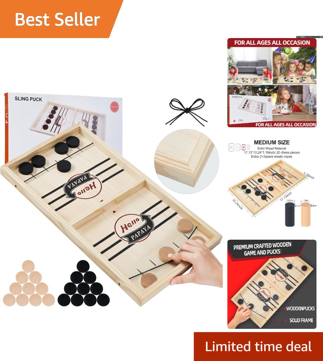 Ultimate Fast Sling Puck Game – A Woodcrafted Adventure for Parties & Gatherings