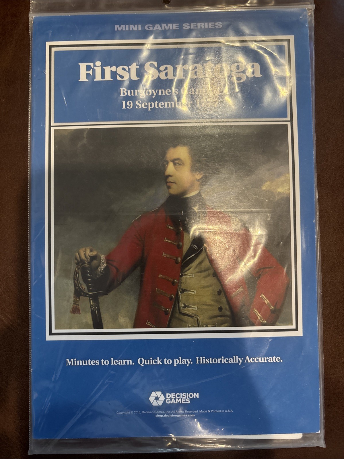 Decision Games Mini Wargame First Saratoga Burgoyne’s Gambit 1777 New Unpunched
