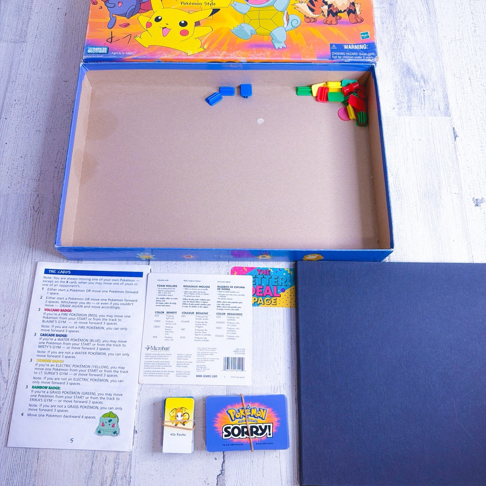 Vintage Pokémon SORRY! Board Game Parker Brothers Hasbro 2000 – Complete