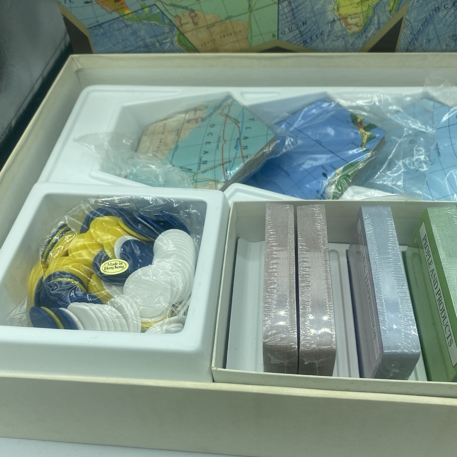 1988 National Geographic Global Pursuit Board Game Complete Unplayed Vintage