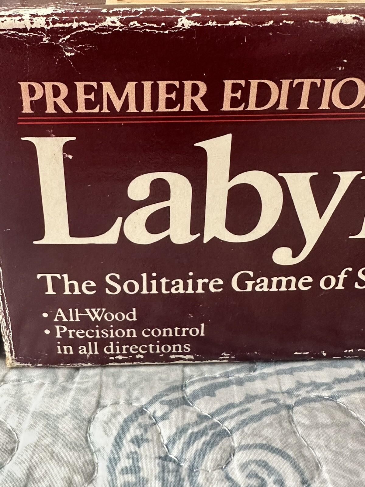 Vintage 1993 Labyrinth Premiere Edition by Cardinal Wooden Marble Game of Skill