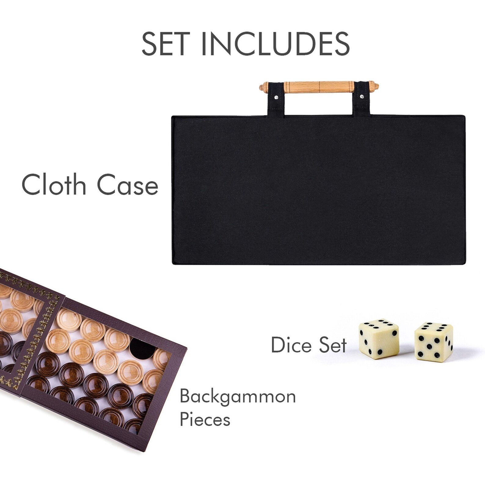 Personalized Backgammon Set Lion Design Custom Wood Board Father’s Day Gift Men