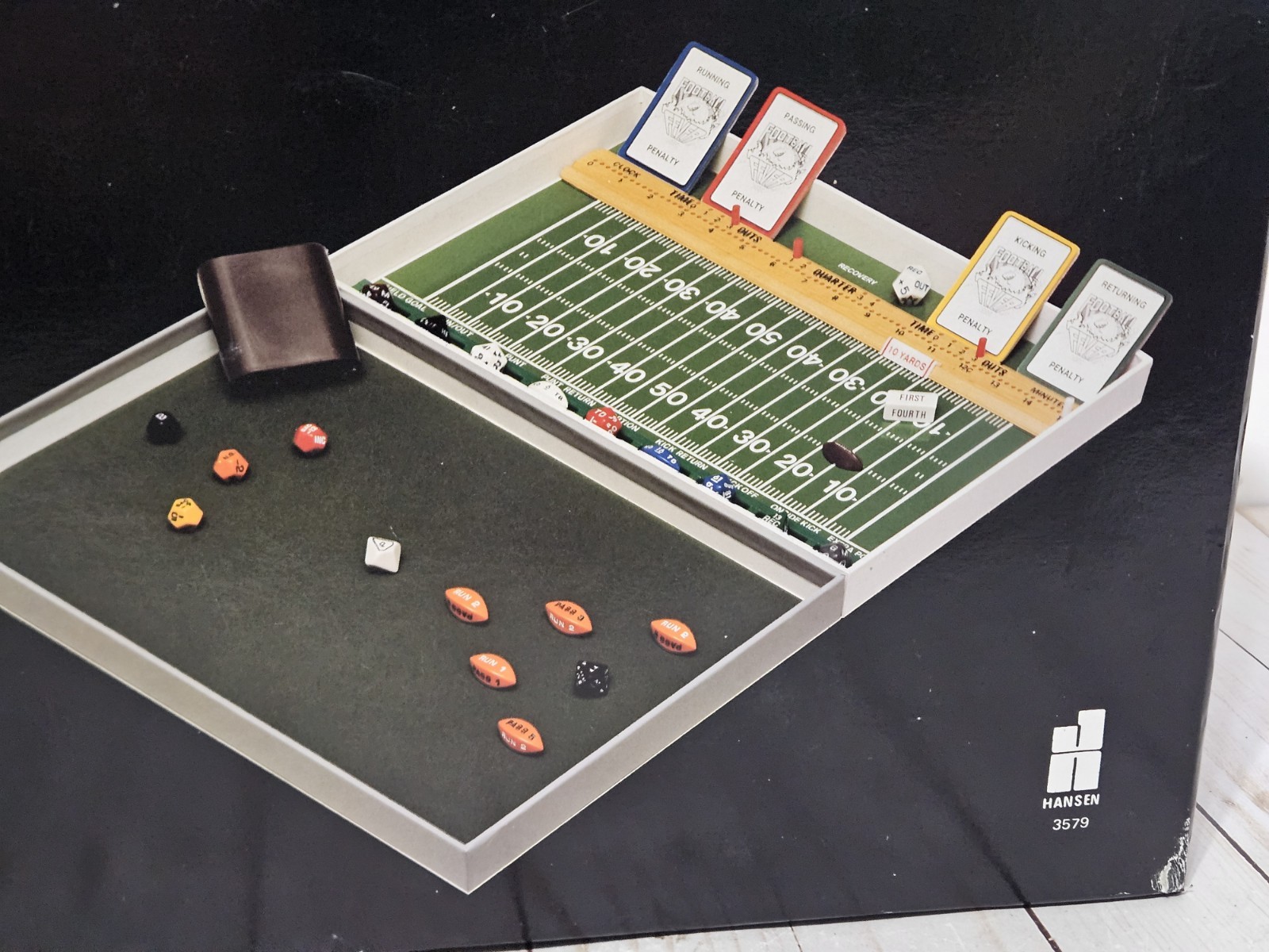 Football Fever The Game Cards Dice Hansen 1985 Vintage Board Game 100% Complete