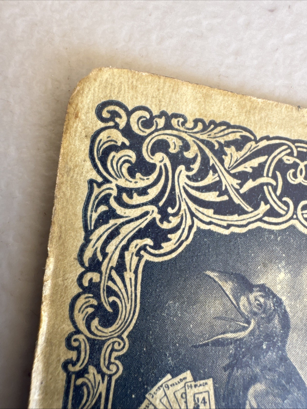 1913 Rook Rules Card – Parker Bros Raven Back – Original (Single Card)