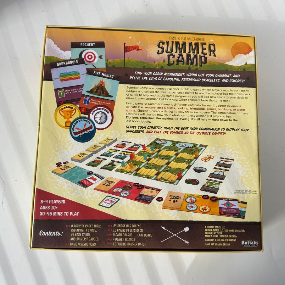 Summer Camp Board Game by Buffalo Games 2-4 Players Ages 10+