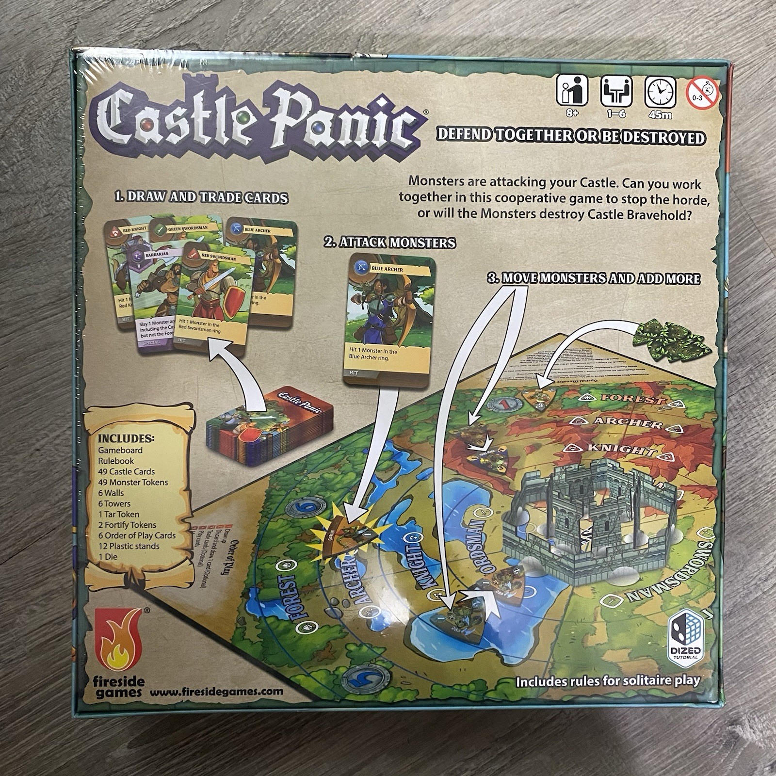 Castle Panic Board Game Cooperative Strategy Game For 1-6 Players Ages 10+🔥