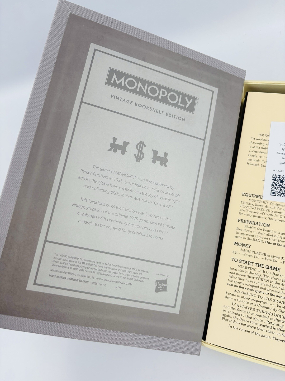 Monopoly Vintage Bookshelf Edition by WS Game Company Deluxe Board Game