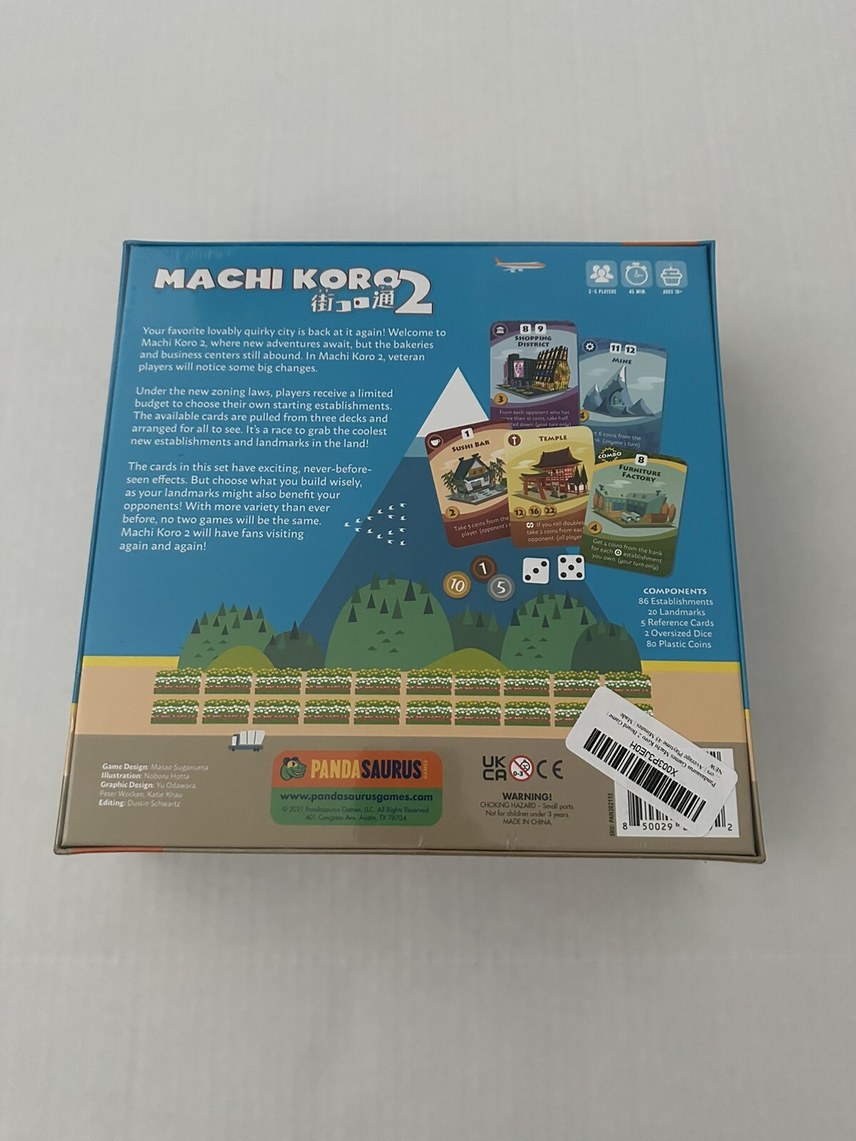 Machi Koro 2 Sequel Stand Alone Card Game Pandasaurus Games PAN202113 Family