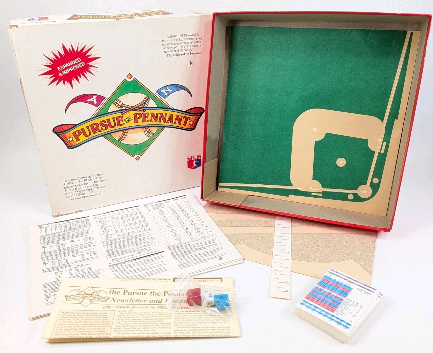 Pursue the Pennant Baseball Simulation Board Game 1987 Edition
