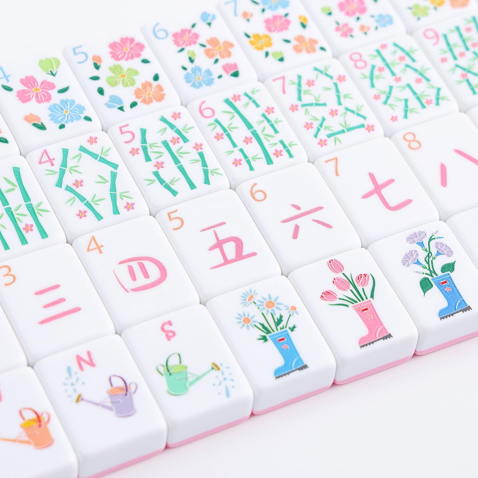 Mahjong Tile Set 160 Pink Melamine Tiles Bag Accessories 2026 American Engraved