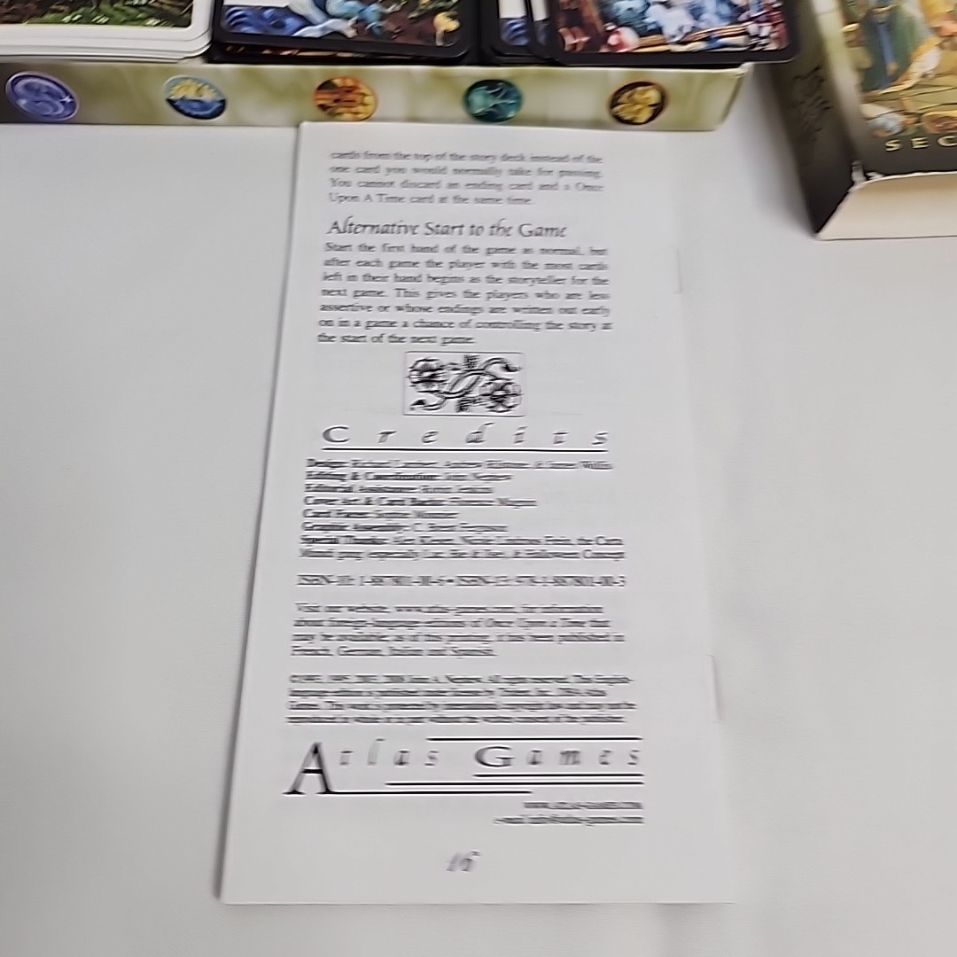 Once Upon A Time The Storytelling Card Game 2nd Edition Atlas Games 2008