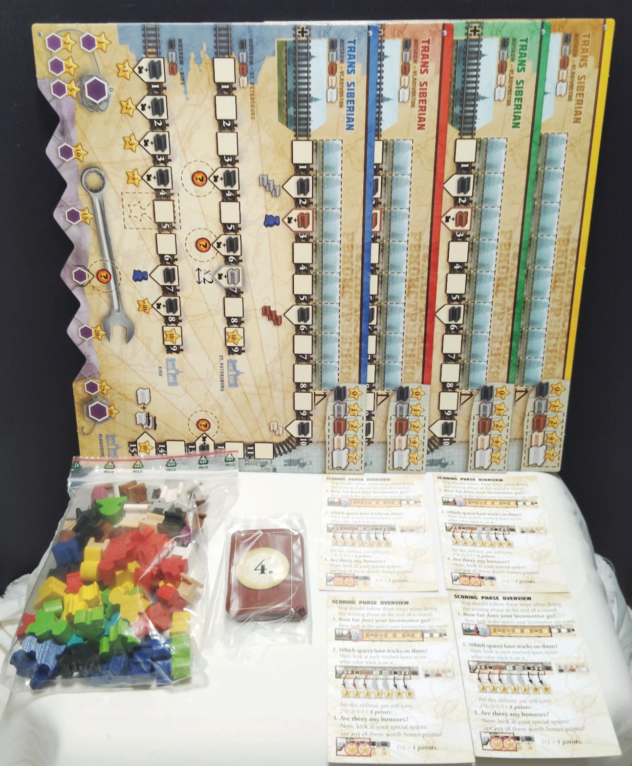 Russian Railroads Board Game Z-Man Games Complete Missing 1 Worker Token