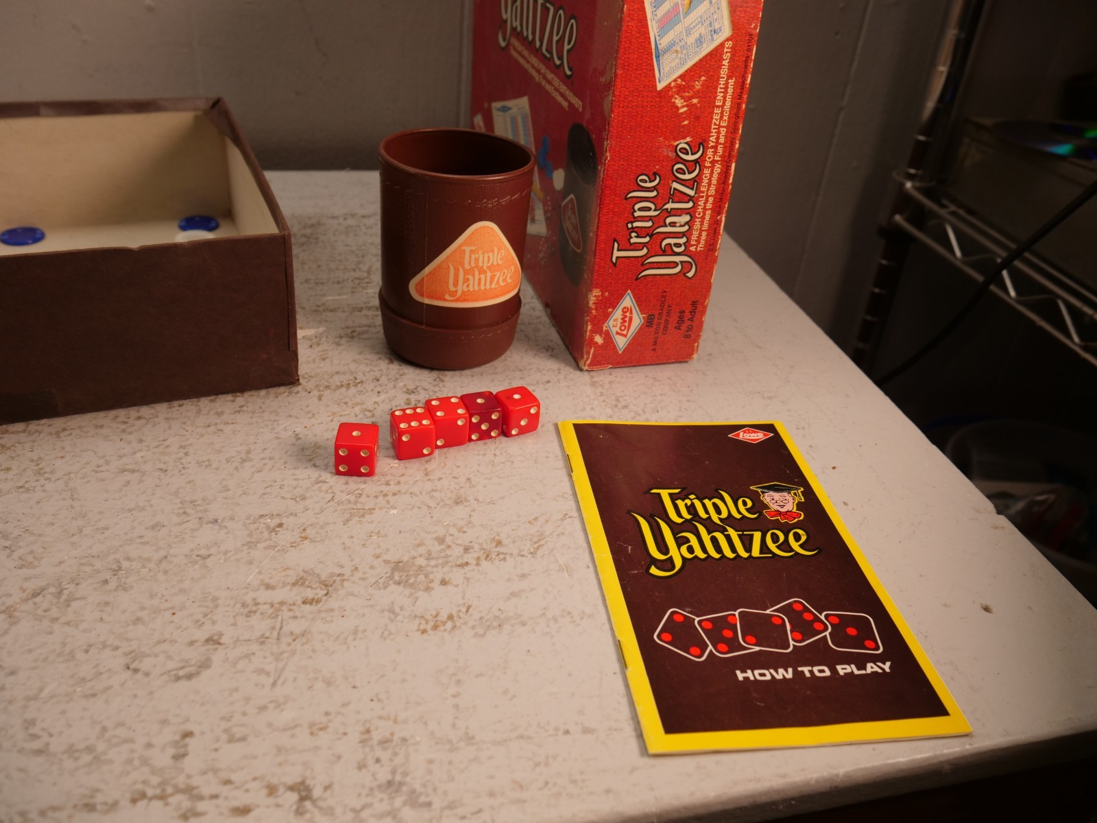 Lot of 4 Vintage Board Games Yahtzee Triple Challenge Spare Time Bowling