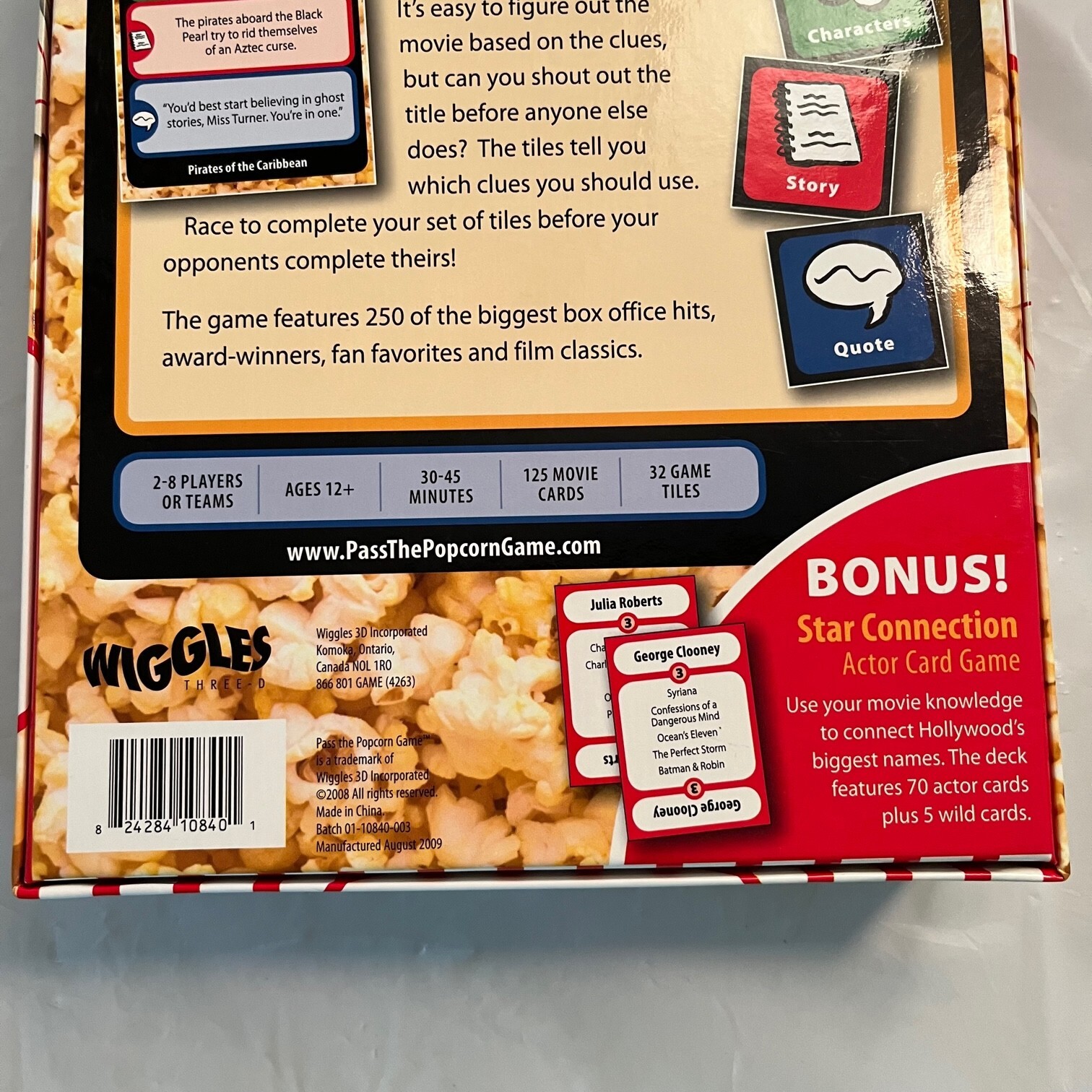 Pass The Popcorn Game Fast Paced Movie Fun Great For Family Game Night 2008