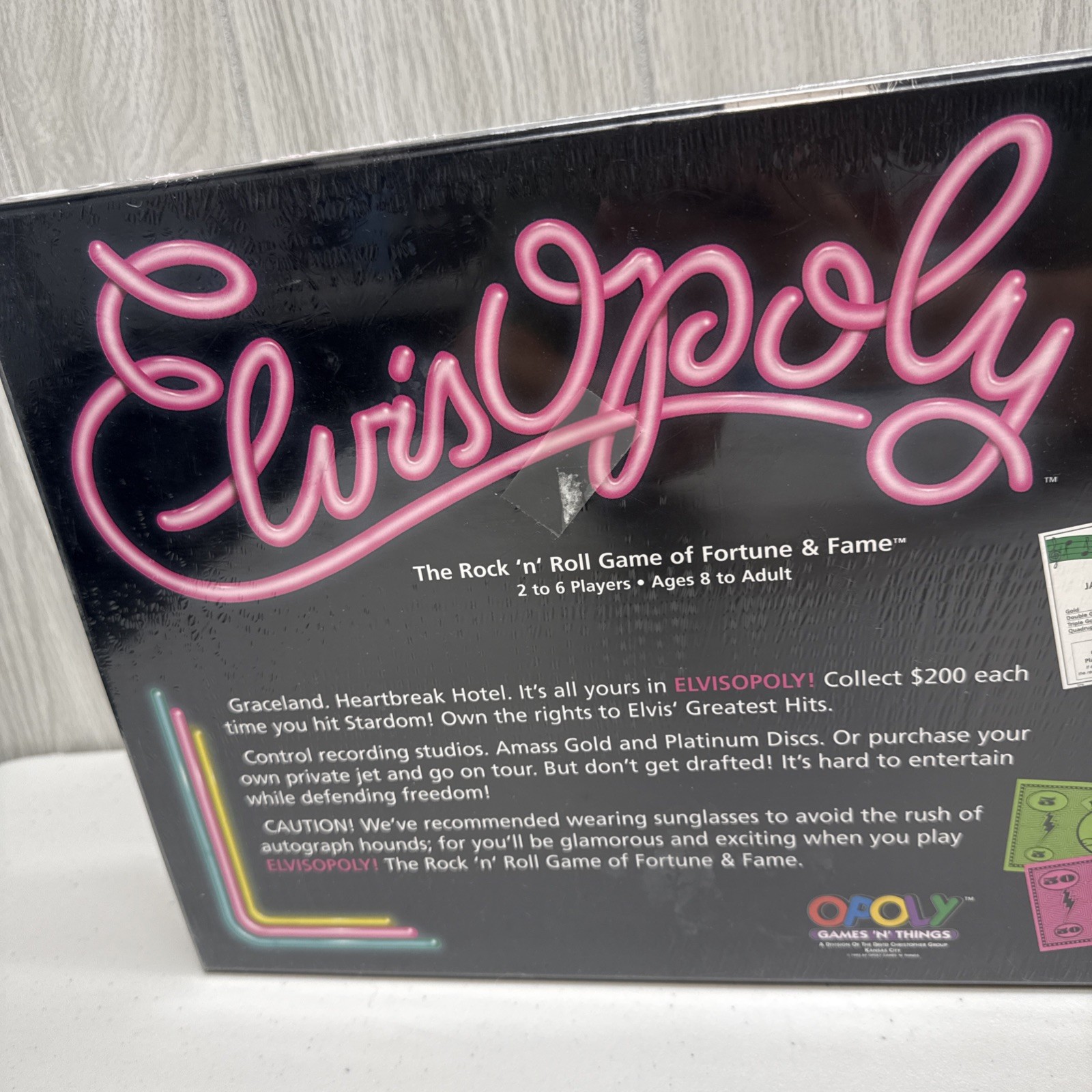1995 Elvisopoly MONOPOLY Elvis Presley Edition Rock ‘N’ Roll Board Game SEALED