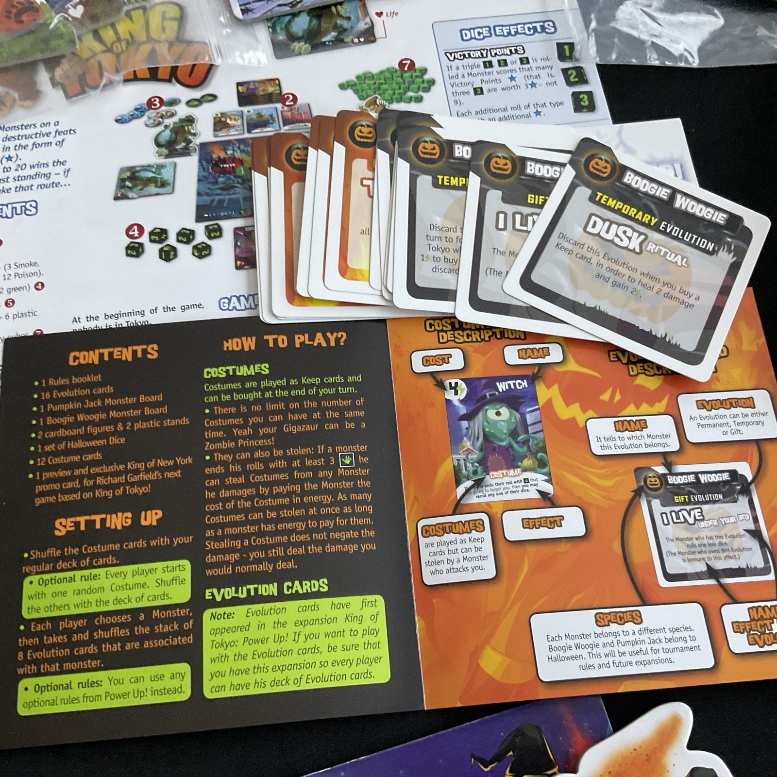 King of Tokyo Board Game with Halloween & Power Up! Expansions & Promo Monsters