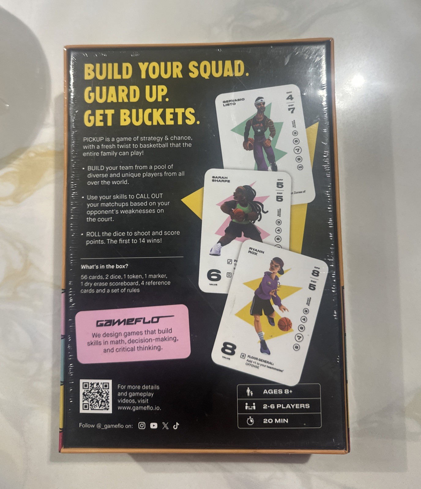 Gameflo Pickup Basketball Card Game Of Strategy Ages 8+ /2-6 Players New/Sealed