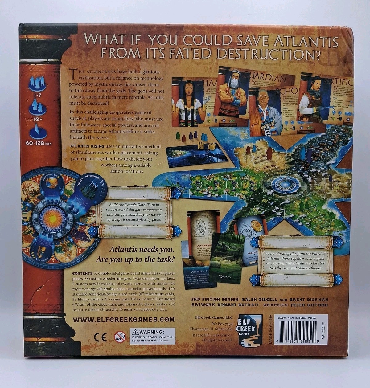 Atlantis Rising 2nd Edition Board Game New Open Box Sealed Cards Elf Creek