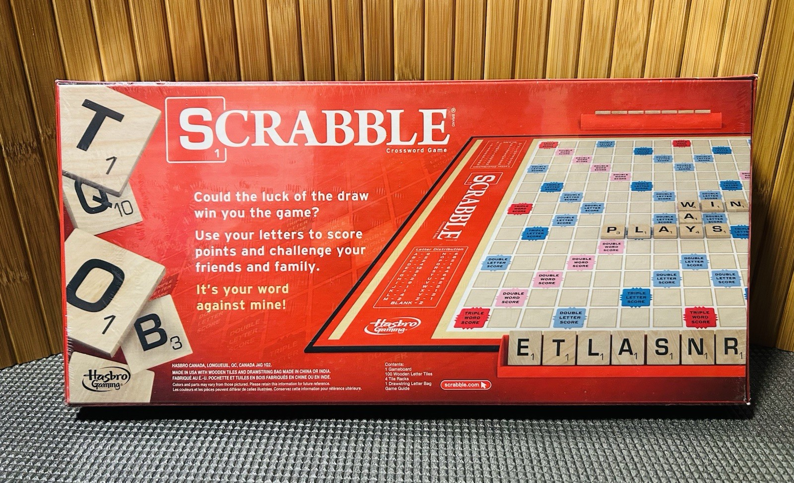 Scrabble Crossword Game Board By Hasbro USA 2013 Old Stock New & Sealed