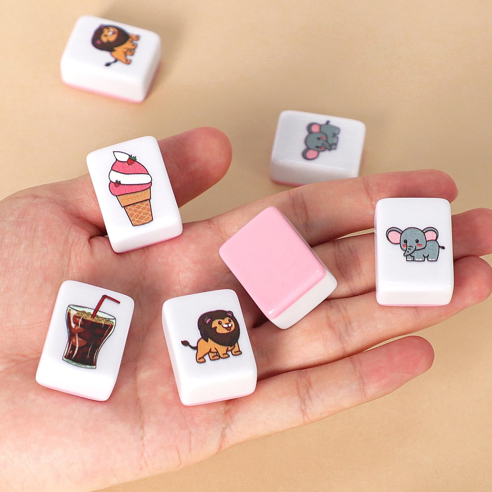 GRACIAS 2 Players Mahjong Block Set for Adult, Mahjong Tile Game with 66 Prem…