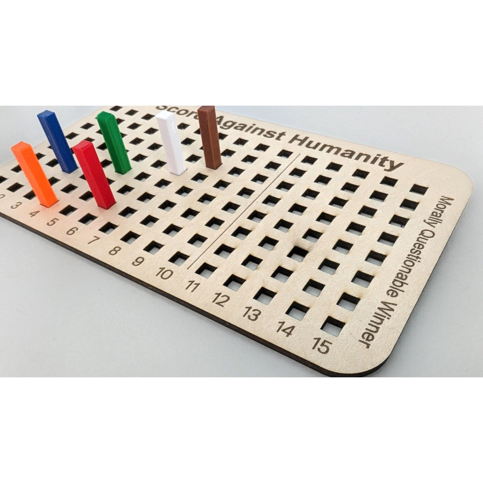 Cards Against Humanity Score Tracker | Wooden Game Scoreboard