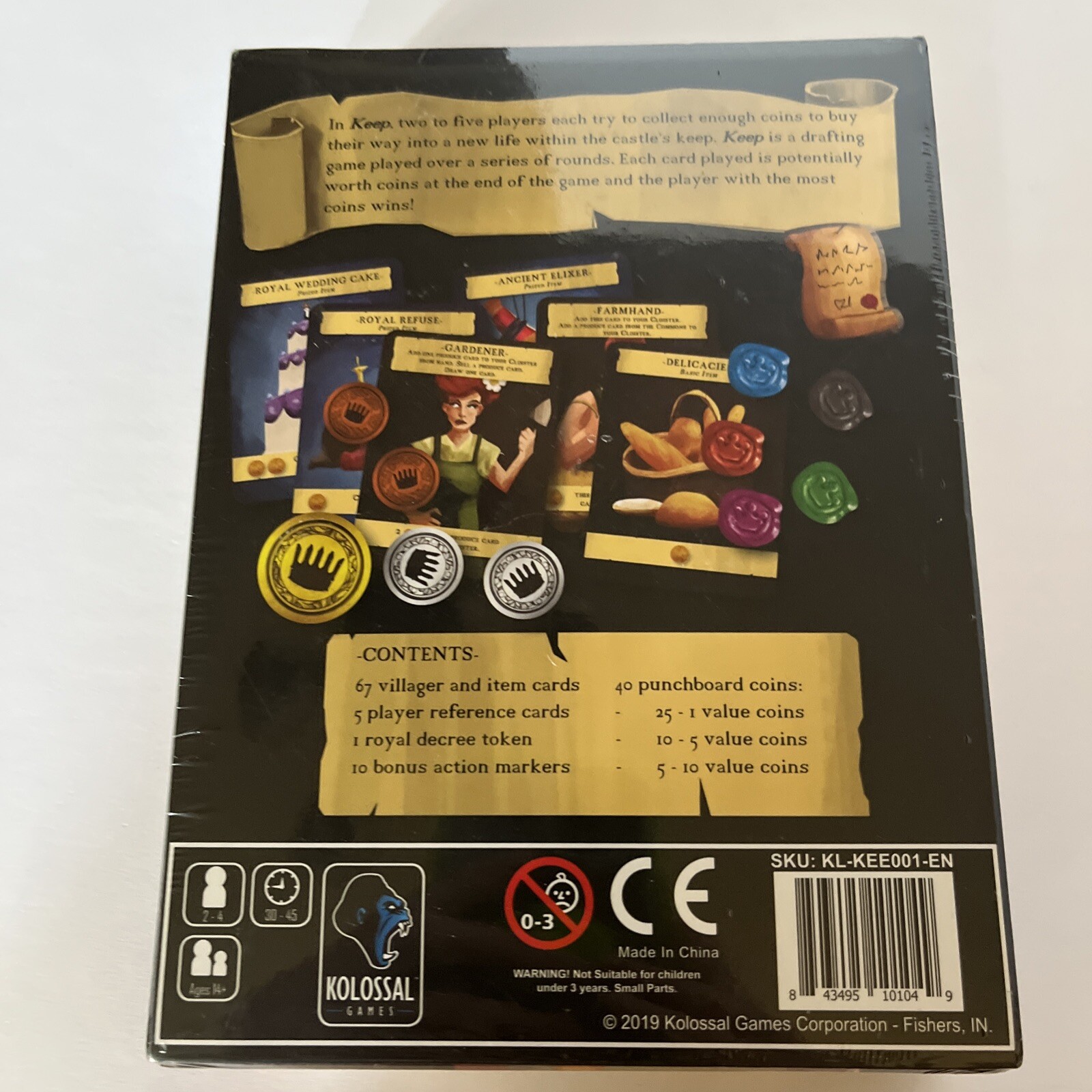 Kolossal Games Keep 2019 Card Drafting Game John Clowdus Age 14+ 2-5 Player New
