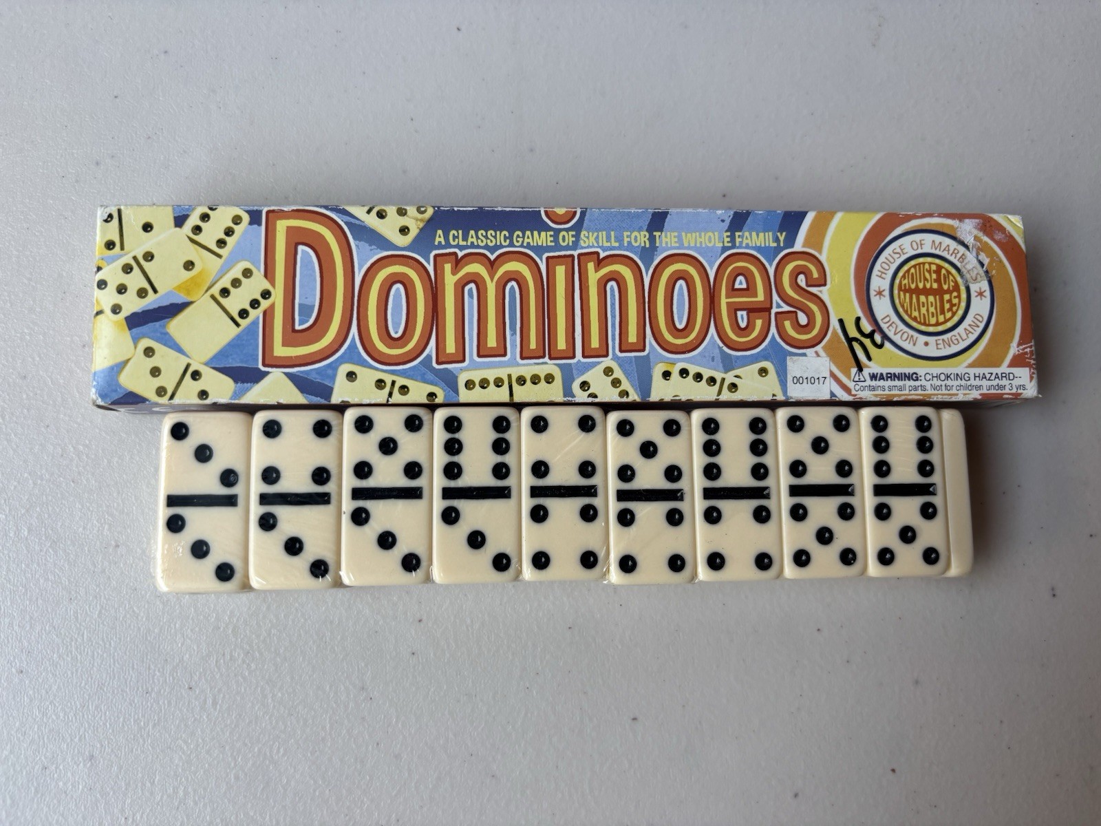 Dominoes – House of Marbles Set of Cream & Black Dominoes 28 Pieces Sealed
