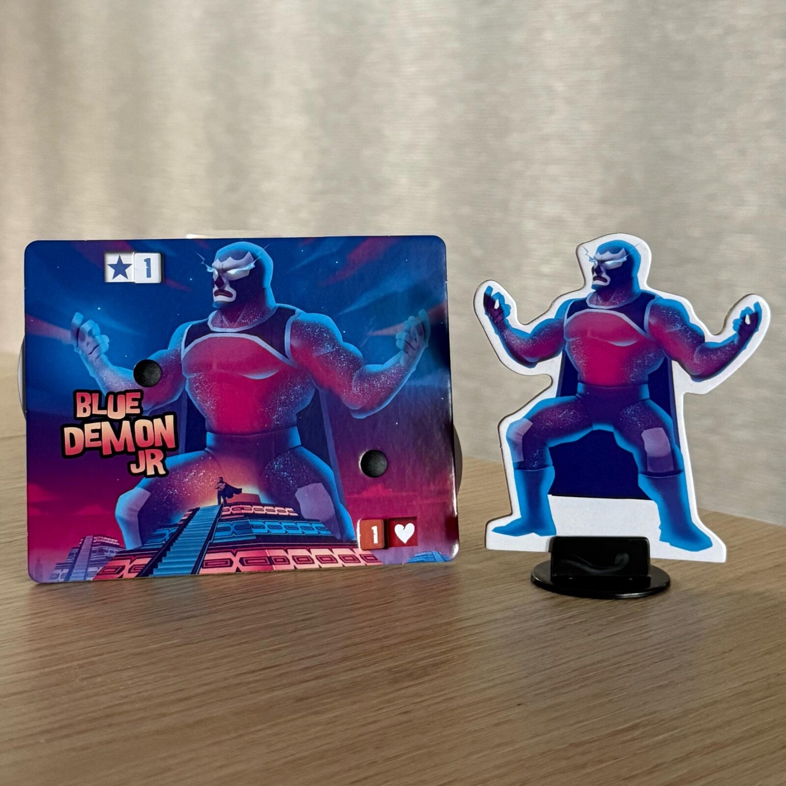 King of tokyo promo UNSIGNED -Blue Demon jr – Mexican