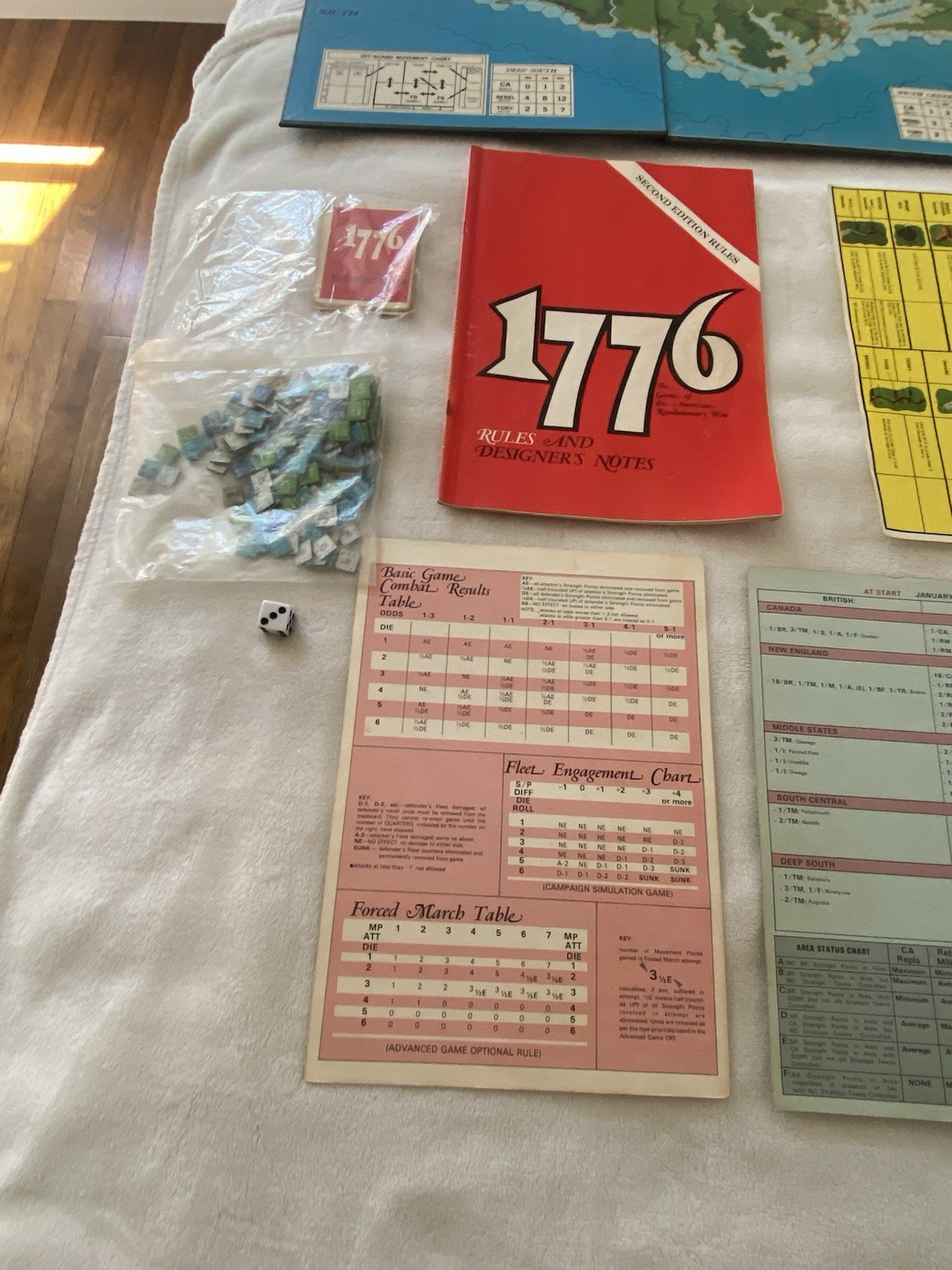 Vintage 1776 Board Game by Avalon Hill Bookshelf Game 1974 Complete