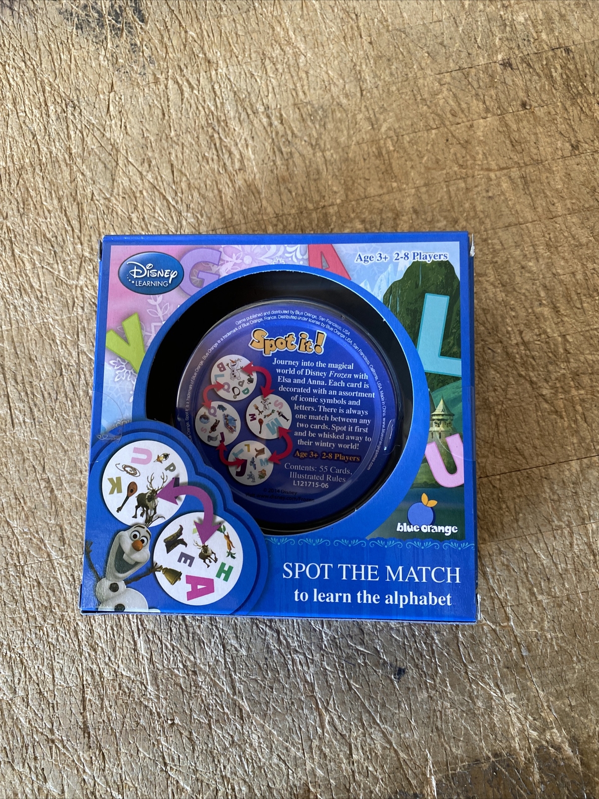Spot It Disney Frozen Family Spot The Match to Learn the Alphabet Card Game NEW!