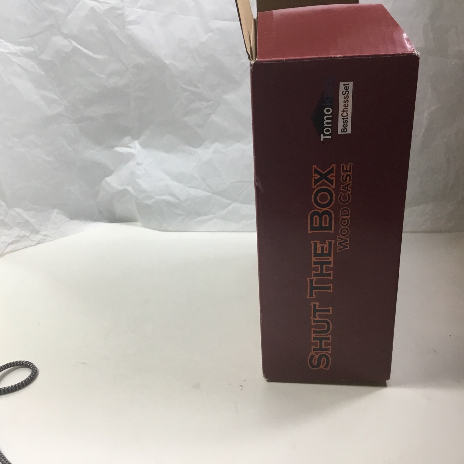 Game Shut The Box Wooden Case Dice Directions New In Box. 8x6x3 Inches Brown