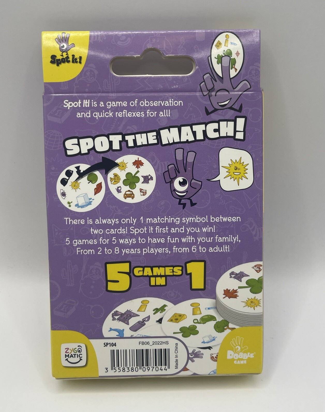 Classic Pocket Spot It! Eco-Blister Family Party Card Game Asmodee SP104 Dobble