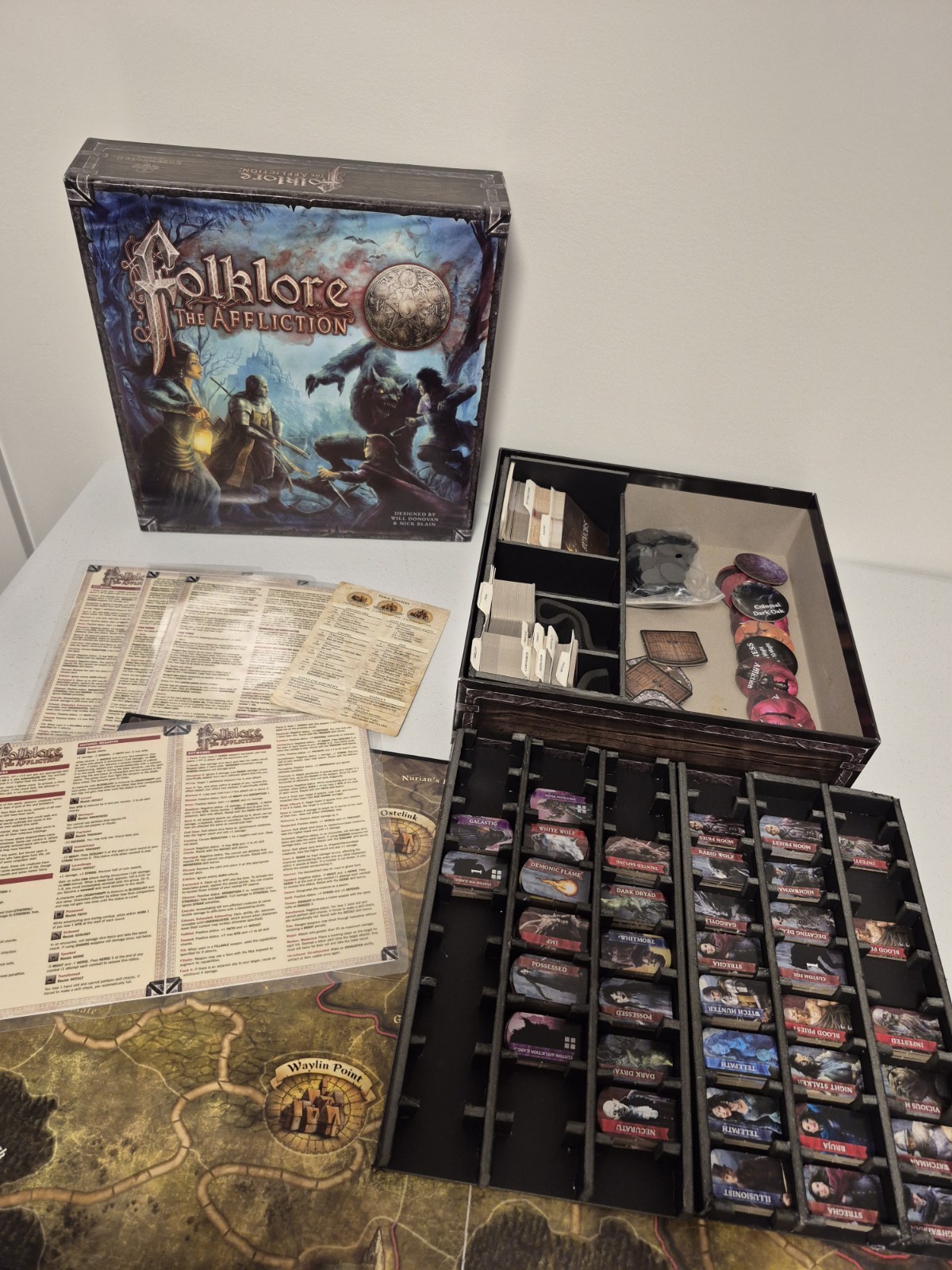 (X2) Folklore the Affliction 2nd Edition & Dark Tales Expansion Board Game RPG