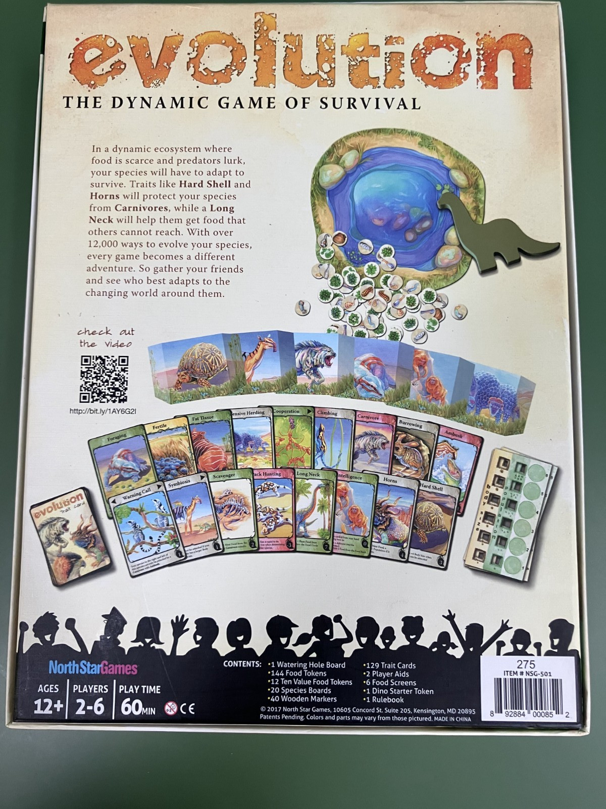 Evolution North Star Games 2017 Strategy Board Game EXCELLENT CONDITION complete