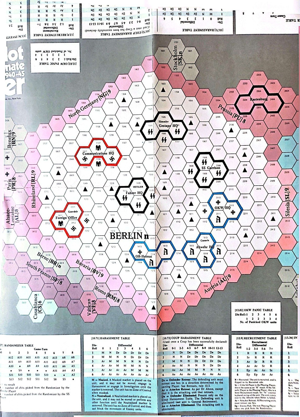 Strategy & Tactics #59 THE PLOT TO ASSASSINATE HITLER 1938-44 SPI 1976 UNPUNCHED
