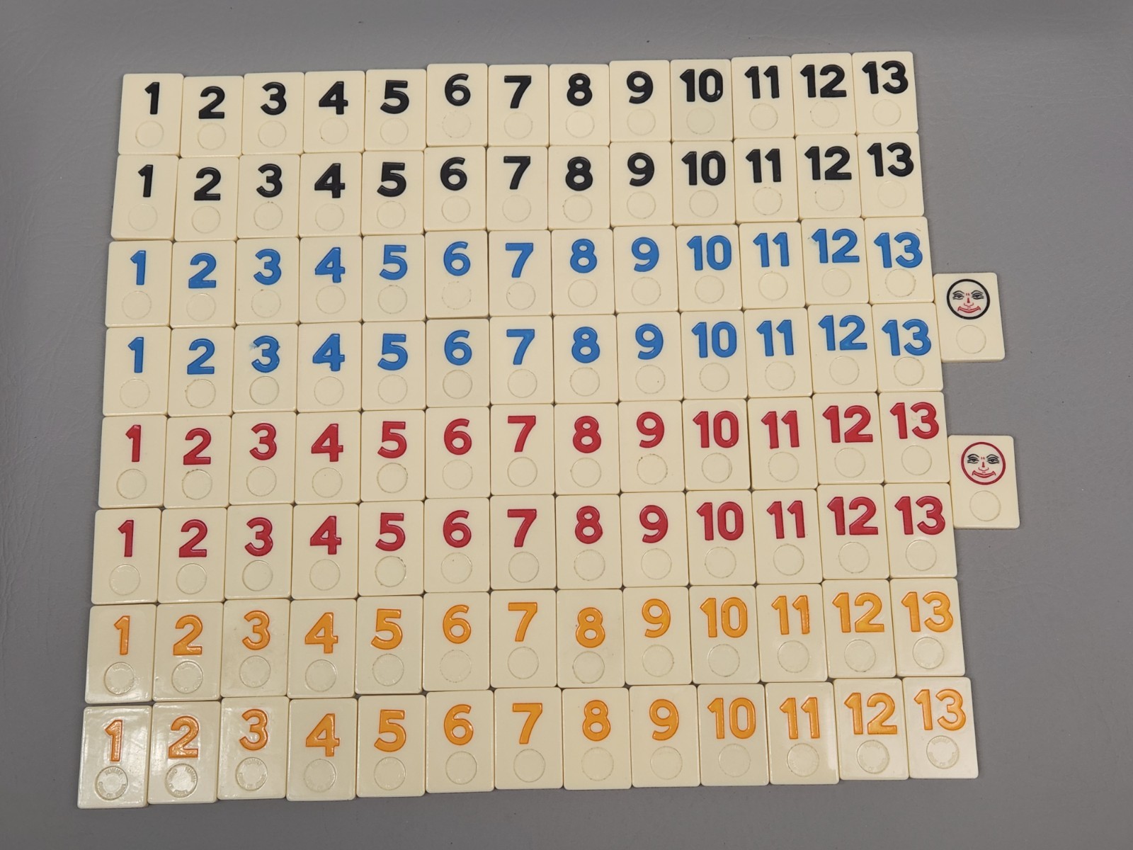 Rummy-Cam Tile Game Set 1970’s Taiwan Leather Case Complete 4 Racks Excellent
