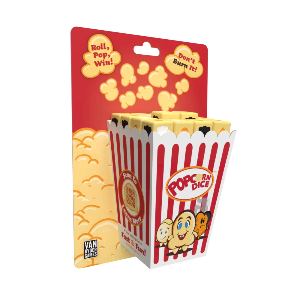 Popcorn Dice by Van Ryder Games – New!! 2 to 6 players Quick and Fun!