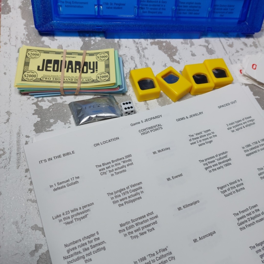 Jeopardy Board Game Original Edition Quiz Show Pressman 2003 Complete